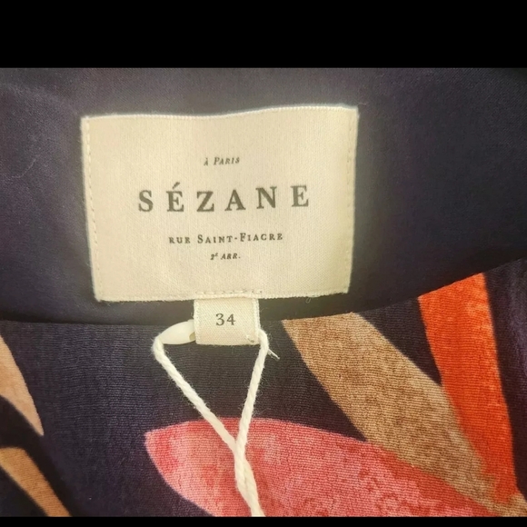 Sezane Robe Dalila Dress in Petal Print Viscose Womens Size 34 US 2 New NWT - Picture 9 of 10